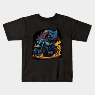 Riding on Flame Kids T-Shirt